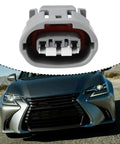 Heavy Duty 3 Pin Alternator Adapter Connector For Denso Toyota Lexus Kubota 16678-65830 90980-11349, close-up view with three terminals.
