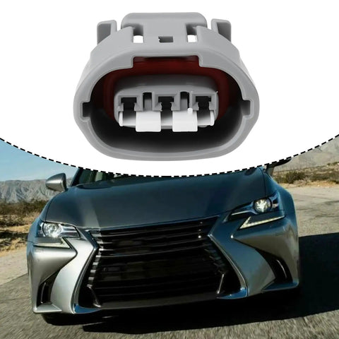 Heavy Duty 3 Pin Alternator Adapter Connector For Denso Toyota Lexus Kubota 16678-65830 90980-11349, close-up view with three terminals.