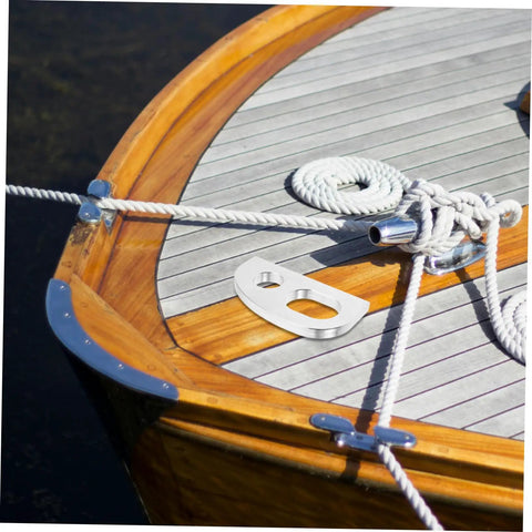 Rugged Aluminum Eyelet Bow Connector For Boats And Yachts, Easy Install And Precision Fit For Rope Anchoring And Guiding