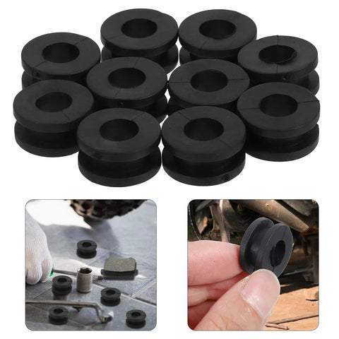 10 Pcs Motorcycle Rubber Grommet Replacement Kit With Easy Installation And Reusable Black Washers For Side Cover Accessories, Durable Gasket Set For Bike Maintenance; black rubber grommets