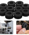 10 Pack Motorcycle Rubber Grommet Kit Durable Lightweight Grommets For Easy Install No Sweat Reusable Parts Secure Fit And Stylish Design For Quick Motorcycle Repairs, black rubber grommets