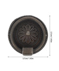 Old School Retro Zinc Alloy Pull Handles Set 12 Pieces Antique Drop Ring Cabinet Knobs For Wardrobe Dressers Drawers Jewelry Boxes