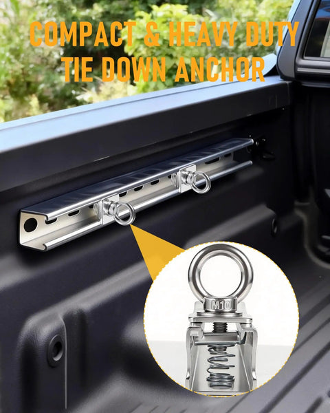 Installed Heavy Duty Strut Channel Nut And Eye Bolt Kit With M8 And M10 Eye Bolts And M10 T Slot Nuts Stainless Steel