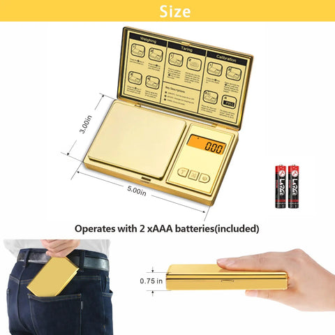Portable Digital Pocket Scale 300g Capacity With 0.01g Accuracy For Jewelry Coins Powder And Gold Grams And Ounces LCD Display
