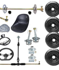 BeefedUp 29 Inch Rear Live Axle Kit For Go Karts ATVs Quad Drift Trikes And 4 Wheelers With Hydraulic Brake and Steering Gear