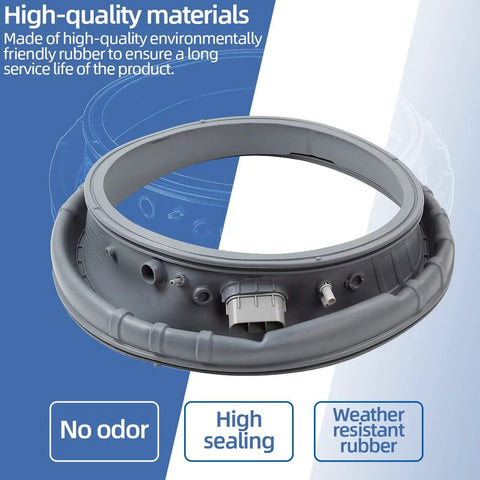 Door Seal For Samsung Front Load Washing Machine Stops Leaks Between Tub And Door DC97-18094B displayed with material details