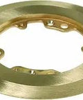 Round Brass Carpet Flange 6-1/4 Inch OD For Easy Floor Box Install On Carpet With Screws Included Made In USA Solid Brass Construction