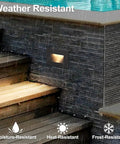 Outdoor LED Step Lights 6 Pack 120V Dimmable Warm White 3000K Stair Lights For Indoor And Outdoor Use Aluminum Orb Finish Wet Location Rated