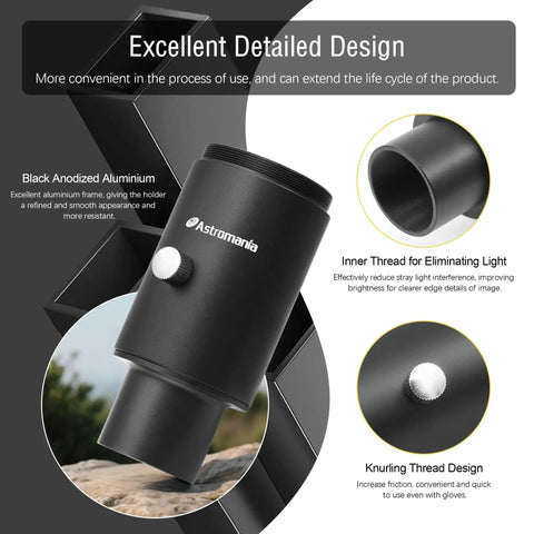 Beefy One Point Two Five Inch Fixed Camera Adapter For Telescope Focusers And Eyepiece Projection Dope Universal Metal Photo Adapter details