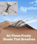 Brown 16x16 Pop Up Gazebo Hexagon Canopy Tent With Mosquito Netting Adjustable Height 256 Sq Ft Of Shade Vented Top