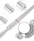 Pro Grade Ring Sizer Tool Kit With Magnified Glass featuring 27 Piece Premium Steel Ring Measurement Set and reusable finger gauges