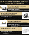 Image of components from a Dryer Heating Element Replacement Kit With Thermal Fuse And High Limit Thermostat Pro Grade Easy Install.