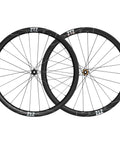 Ultralight 700C Carbon Road Wheelset With Front 37mm And Rear 46mm Depth, 24H Clincher Rims, Center Lock Disc Brake, black wheels