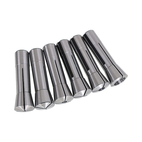 R8 Collet Set 29 Pieces From One Thirty Second To One Inch With Internal Threaded Seven Sixteenths By Twenty UNF Round Spring Collets