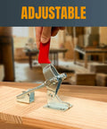 Beefy Toggle Clamp With 2000 Lbs Holding Power, Adjustable U Bolt Latch 40341 in use on a woodworking jig with antislip hand grip