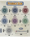 Pro Grade 42 Piece 1 Inch Radial Bristle Disc Kit With One Eighth Inch Shank For Rotary Tool Mixed Grit Display