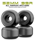 52mm black urethane skateboard wheels from Skateboard Trucks And Wheels Starter Kit For 7.75 To 8 Inch Decks.