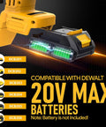 Cordless SDS Plus Rotary Hammer Drill With Brushless Motor, Safety Clutch, 4 Functions, 5 Drill Bits, Carrying Bag, Compatible With 20V Max Batteries For Concrete, Masonry, Wood, And Metal, Battery Not Included, battery slot view.
