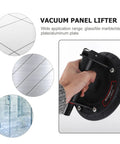 Heavy Duty Glass Suction Cup Lifter With Quick Release Handle for Moving Granite, Ceramic Tile, And Sheet Metal Safely with a rubber grip.