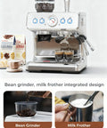 Game Changing 20 Bar Espresso Coffee Maker With Integrated Conical Burr Grinder And Automatic Milk Frother for smooth brews.