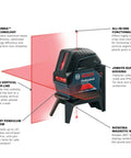 All In One Pro Grade Self Leveling Cross Line Laser With Plumb Points For Quick Leveling 65 Ft Range With Bright Visible Lines