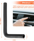 Premium Molded Heater Hose For GM Vehicles -40F To 275F - OE Style Fit with product dimensions and HVAC system fit image