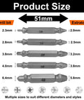 6 Piece Damaged Screw Extractor Kit For Stripped Screws And Bolts, Universal Drill Bit Remover Set size chart
