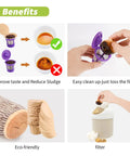 Unbleached K Cup Disposable Paper Filters With Lid For Reusable K Cup Pods, Fits All Major Single Serve Coffee Makers, Odorless