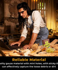 Craftsman using Premium Tack Cloth Pack Of 144 Pro Grade Dust And Particle Remover for woodworking in workshop
