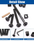 Heavy Duty Crib Screws Hardware Replacement Kit with M6 Barrel Nuts, Dowel Pins, Hex Wrenches, Socket Head Cap Screws