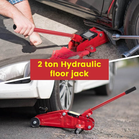 Lightweight 2 Ton Floor Jack Handle Replacement For Car Hydraulic Floor Jack With Carbon Steel Build in use lifting a car