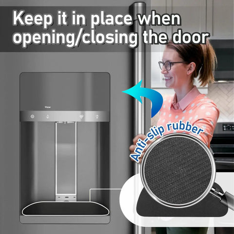 Refrigerator Drip Tray Catcher 2 Pack Cuttable Mats 8.3 By 3.1 Inch Keeps Fridge Neat And Spill Free Absorbent Pad Fridge Drip Pad For Samsung Whirlpool GE Trapezoid Black