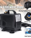 Plug And Play Badass 1500W Water Cooled Spindle Motor For Cnc Router Machine Paired With Smart Vfd Inverter Full Cooling Pump Rig And Complete Er11 Collet Kit 24000 Rpm Smooth Power 80W water pump with strong rubber sucker and brass faucet.