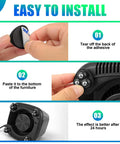 Easy installation steps for 10 Piece Self Adhesive Appliance Casters With 360 Degree Slick Swivel Rollers, Heavy Duty Abs Sticky Mover Pads.