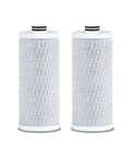 2 Pack Replacement Filter Cartridges For Clean Water Machine, compatible with AQ-CWM-P-B and AQ-CWM-D-B, two white cartridges.