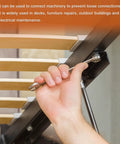 Person tightening a bolt with a wrench on machinery frame, illustrating use of Copper Split Lock Washers M8 10 Pack Spring Lock Washer Assortment For Screws Bolts Nuts Anti Loosening Durable Pickled Copper Finish For DIY Machinery And Automotive Projects