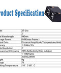 Single Point LiDAR Sensor For Drones And Robots With 0.1 To 14 Meters TOF Range 940 Nm Infrared, Dual UART Output HEX And ASCII