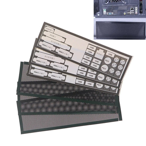 Backplate Filter Cover For PC Case Rear Panel 5.8 By 17 CM IO Shield For Motherboard Mesh Cooling Fans Accessory