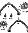 Front AWD Suspension Kit Six Piece With 2 Wheel Bearing Hubs, 2 Upper Control Arms, 2 Lower Ball Joints For Chevy Avalanche, Silverado, Sierra