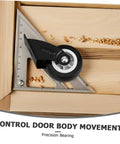 Heavy Duty Sliding Door Track Roller Wheels Four Pack Glides Smooth With Zero Drag Barn Door Hardware close-up on precision bearing.