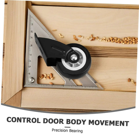 Heavy Duty Sliding Door Track Roller Wheels Four Pack Glides Smooth With Zero Drag Barn Door Hardware close-up on precision bearing.