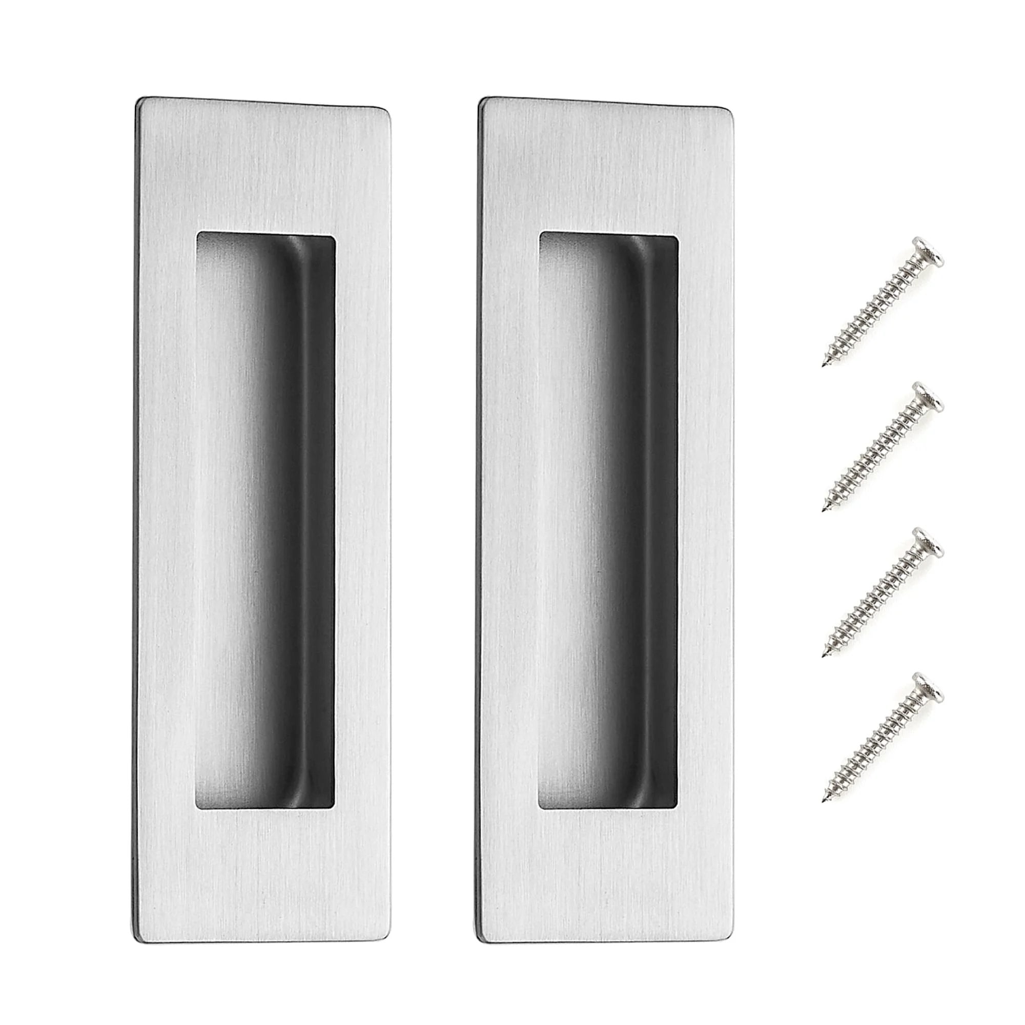 Brushed Nickel Pocket Door Handles 5.9