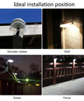 Installation of 6 Pack Upgraded Solar Gutter Lights Outdoor With 9 LED, IP55 Waterproof, Larger Solar Panels on various surfaces