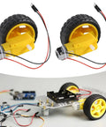 Dual TT Motors With 1 to 48 Gearbox For 200 RPM 3V to 6V DC Hobby Gear Motors wheel kit for Arduino DIY smart car robot