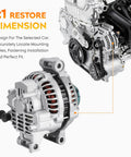 Drop In 90 Amp Alternator For Mazda 6 2.3L 2003-2005 Replaces 400-48048 13996 A3TG0081 12V CW Pulley SC6 IR Regulator shown installed