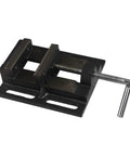 Flat Drill Press Vise 4 Inch for Home Shop Use with Heavy Duty Malleable Cast Steel Body and Powder Coat Finish