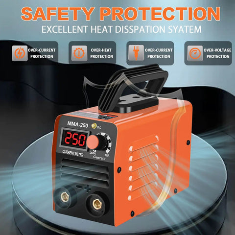 Mini Stick Welder 110V 250A Portable MMA Welding Machine For Beginners With Hot Start Arc Force Anti Stick IGBT Inverter
