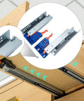 Smooth Glide Drawer Slides For Office Cabinets Pantry And Wardrobe Easy Install 1 Pair Heavy Duty Metal Runners details