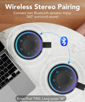 Powerful Outdoor Bluetooth Speaker With 30W Dual Drivers And Dual Channel, shown with wireless TWS pairing feature