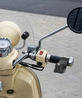 Scooter handlebars with Cruise Throttle Assist Handlebar Grips, ergonomic wave design for comfortable easy throttle control.